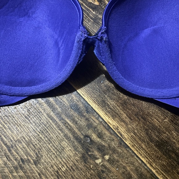 Victorias Secret Black & Purple Very Sexy Padded Demi Bra With Lace Size 34D - Picture 2 of 9